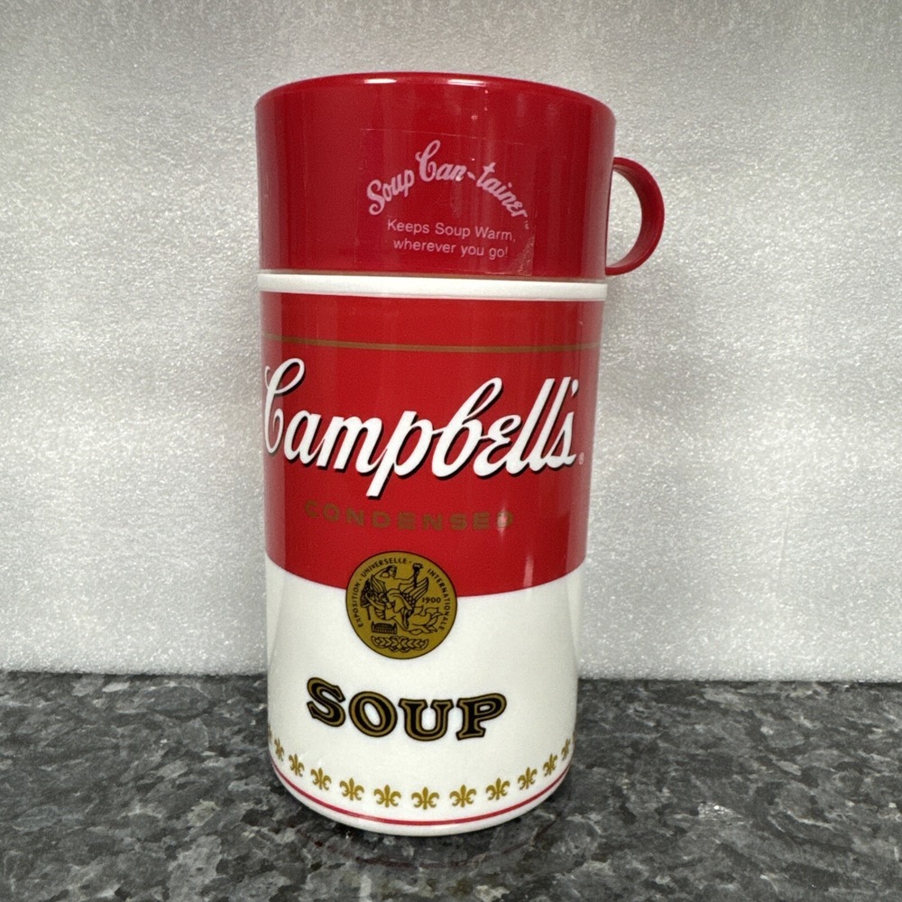 Campbell's Soup Thermos Cup Container‎ 11.5 oz Red White